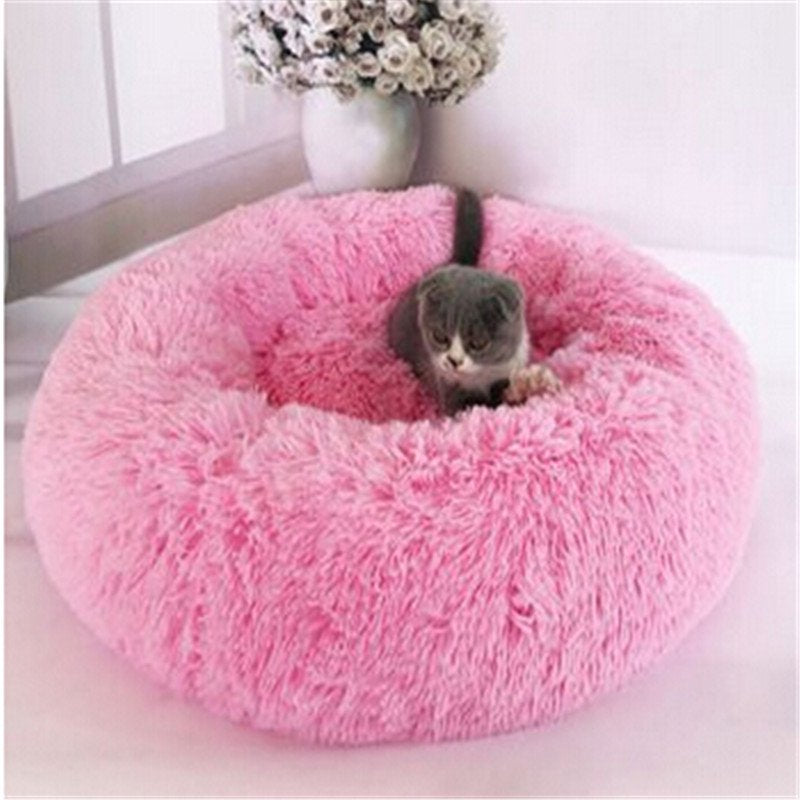 Pudcoco Pet Dog Cat Calming Bed Warm Soft Plush round Cute Nest Sleeping Animals & Pet Supplies > Pet Supplies > Cat Supplies > Cat Beds Pudcoco   