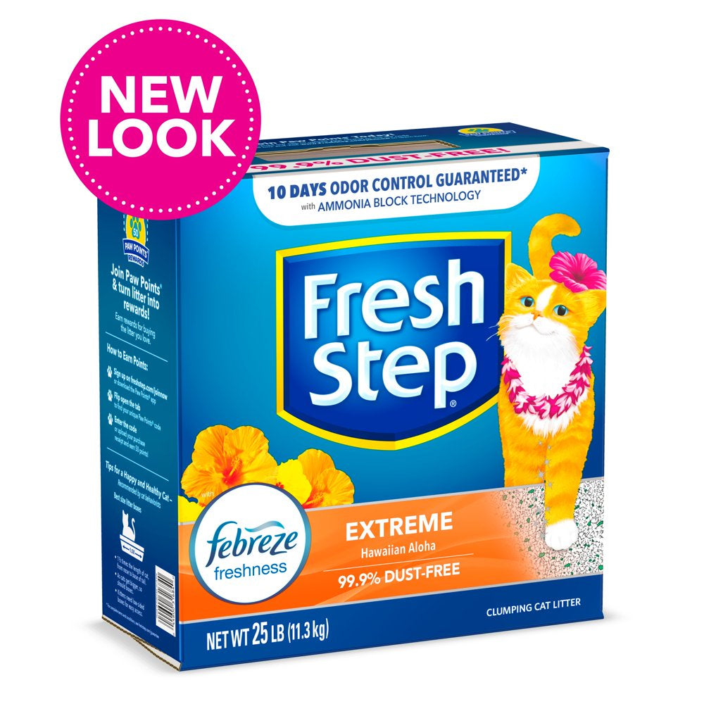 Fresh Step Scented Litter with the Power of Febreze, Clumping Cat Litter - Hawaiian Aloha, 25 Lbs Animals & Pet Supplies > Pet Supplies > Cat Supplies > Cat Litter The Clorox Company   