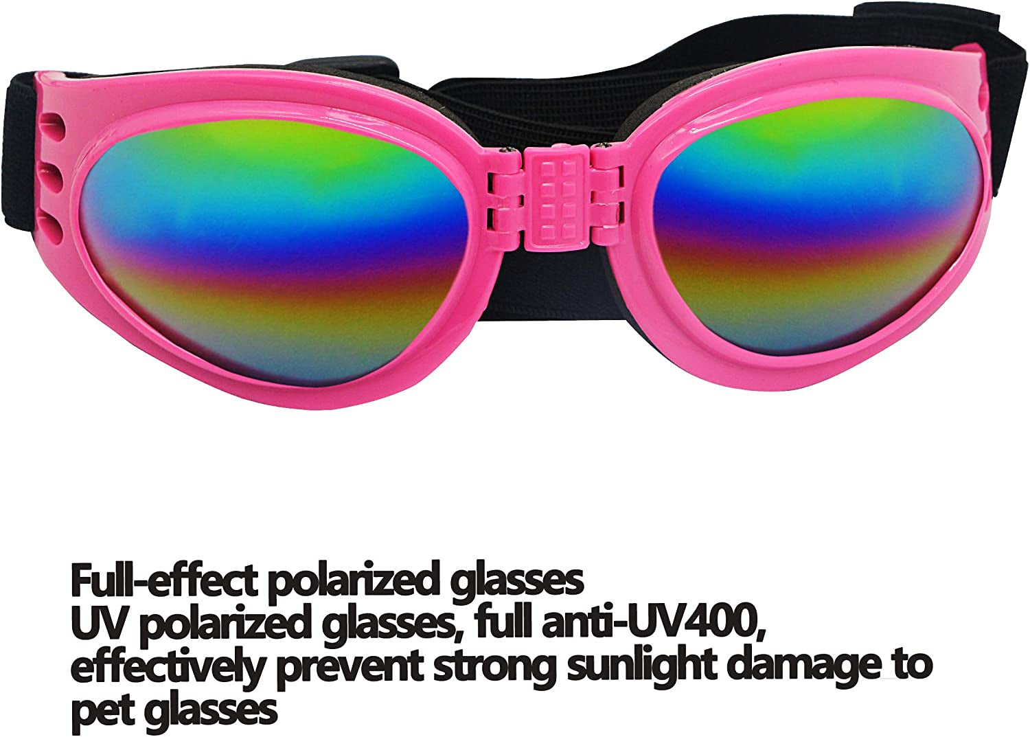 YAODHAOD Dog Sunglasses Dog Goggles Adjustable UV Protection Wind Protection Dust Protection Fog Protection Waterproof Pet Glasses for Medium Small Cats Dogs (Pink) Animals & Pet Supplies > Pet Supplies > Dog Supplies > Dog Apparel YAODHAOD   