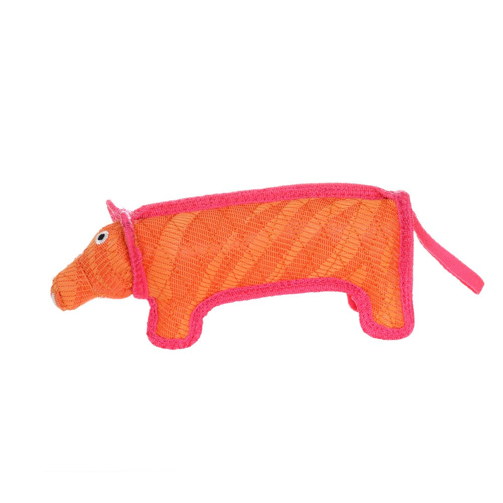 Duraforce Durable Woven Fiber Pig Dog Toy with Squeaker, Orange Animals & Pet Supplies > Pet Supplies > Dog Supplies > Dog Toys VIP Products   