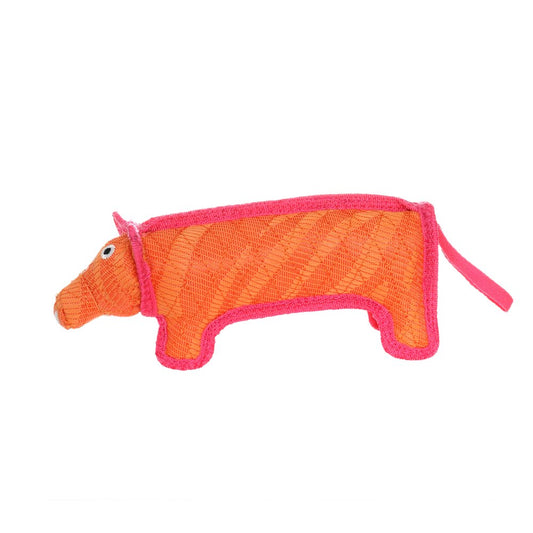 Duraforce Durable Woven Fiber Pig Dog Toy with Squeaker, Orange Animals & Pet Supplies > Pet Supplies > Dog Supplies > Dog Toys VIP Products   
