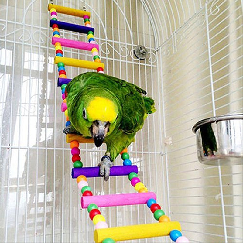 Pet Enjoy Bird Parrot Toys,Colorful Step Ladder Swing Bridge for Pet Trainning Playing,Flexible Birds Cage Accessories Toys for Cockatiel Conure Parakeet Animals & Pet Supplies > Pet Supplies > Bird Supplies > Bird Cage Accessories Pet Enjoy   