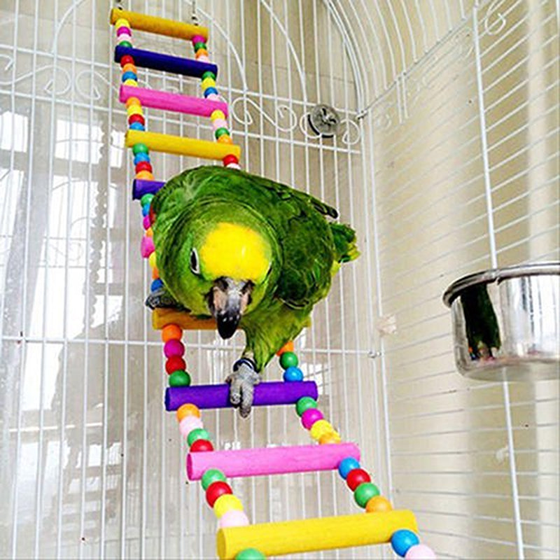 Pet Enjoy Bird Parrot Toys,Colorful Step Ladder Swing Bridge for Pet Trainning Playing,Flexible Birds Cage Accessories Toys for Cockatiel Conure Parakeet Animals & Pet Supplies > Pet Supplies > Bird Supplies > Bird Toys Pet Enjoy   