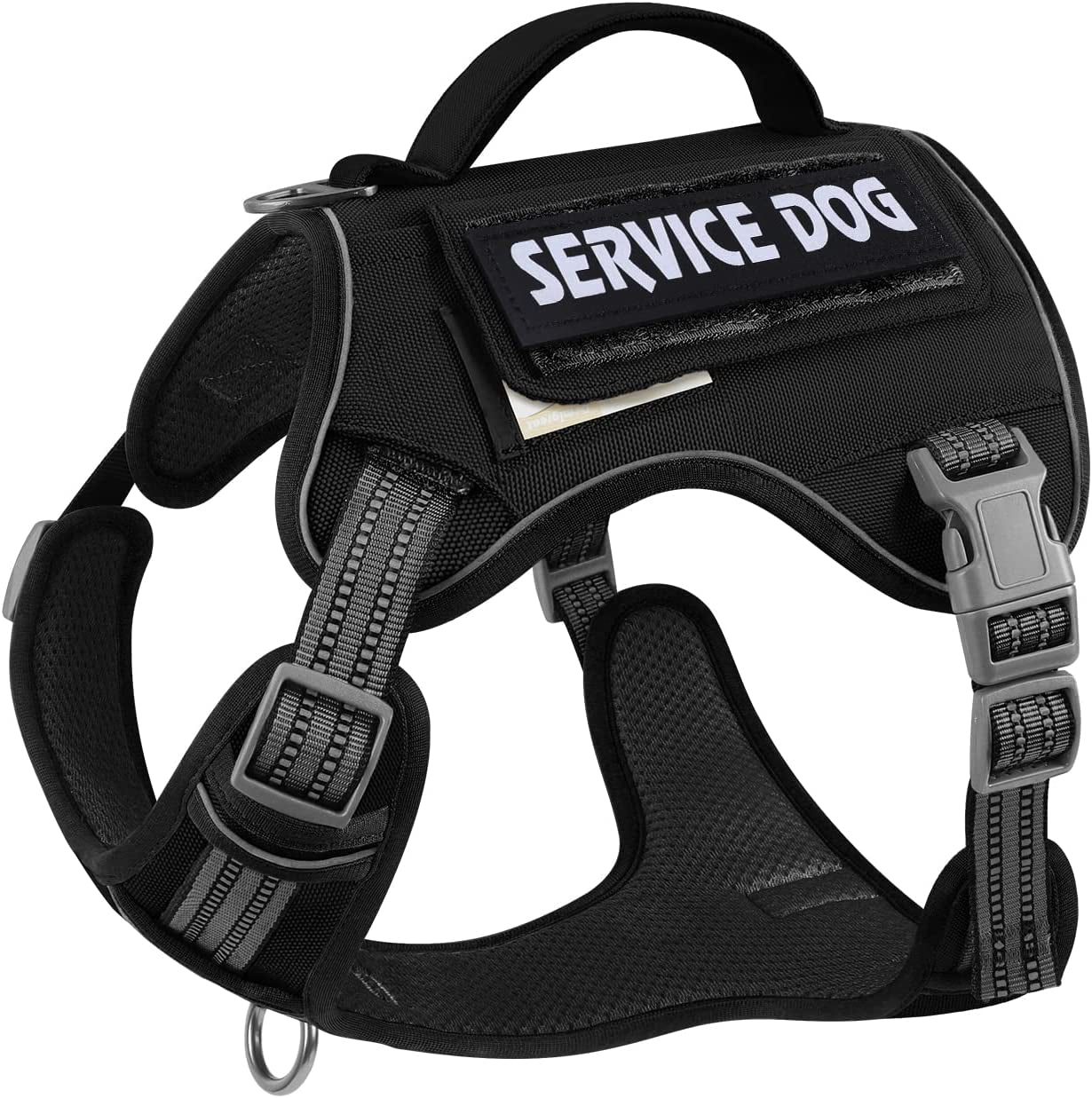 Demigreat Tactical Dog Harness for Large Dogs No Pull,Military Service Dog Harness , Fit Smart Reflective Pet Walking Harness for Training, Adjustable Dog Vest Harness with Handle Animals & Pet Supplies > Pet Supplies > Dog Supplies > Dog Apparel Demigreat Black Large (Pack of 1) 