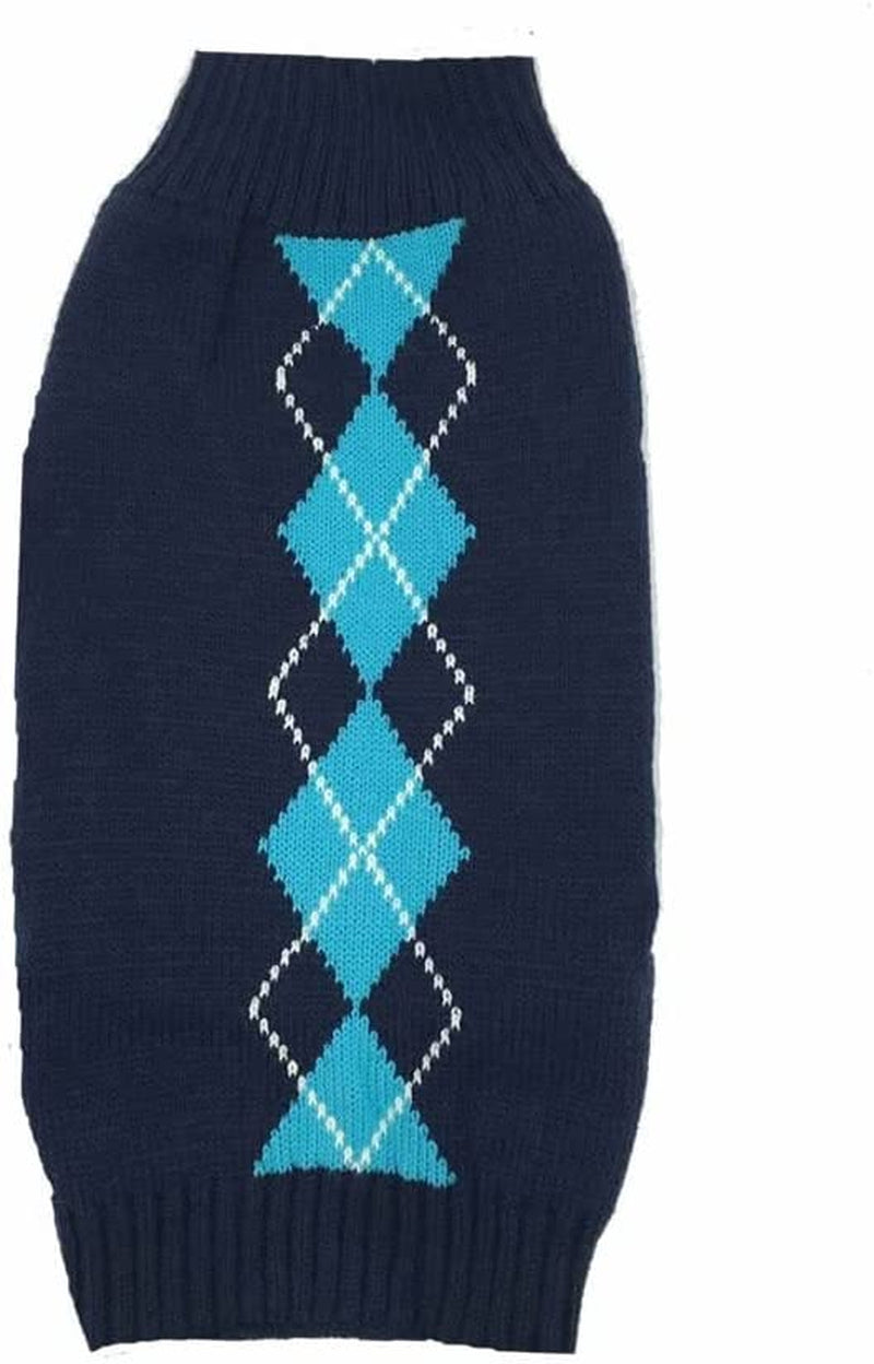 Argyle Knit Pet Sweaters Clothes for Small Dogs, Classic Purple X-Small (XS) Size Animals & Pet Supplies > Pet Supplies > Dog Supplies > Dog Apparel Alemon Blue X-Small (Pack of 1) 