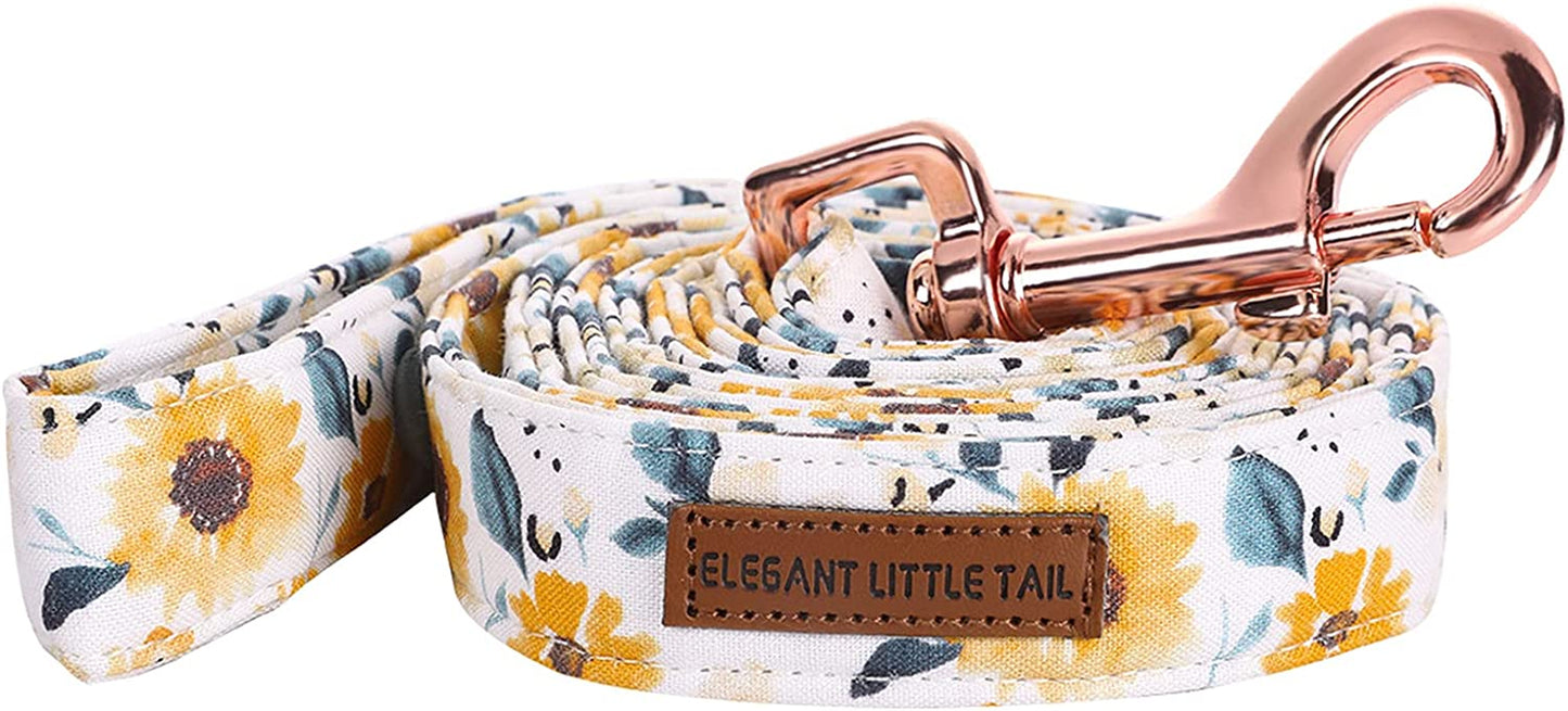 Elegant Little Tail Sunflower Print Dog Collar, Girl Dog Collar with Bow Adjustable Soft Bow Tie Dog Collars for Medium Dogs Animals & Pet Supplies > Pet Supplies > Dog Supplies > Dog Apparel Elegant little tail L: Sunflower X-Small (Pack of 1) 