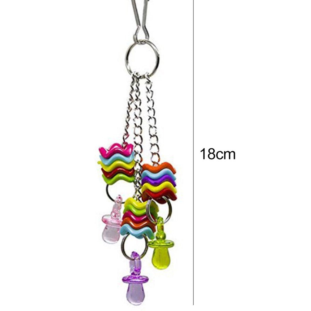 Visland Bird Parrot Toy Chew Toys Large Pet Bells Cage Bell Swing Hanging Bell Toys Animals & Pet Supplies > Pet Supplies > Bird Supplies > Bird Toys Visland   