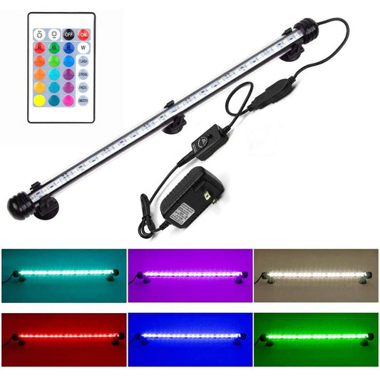 OUSITAID Aquarium LED Bubble Light - Air Bubbler with 16 Colors Changing Leds, Remote Control Aquarium Light for Fish Tank,18 Leds,12-Inch,Rgb Remote Control Color Underwater Aquarium Fish Tank Light Animals & Pet Supplies > Pet Supplies > Fish Supplies > Aquarium Lighting OUSITAID   