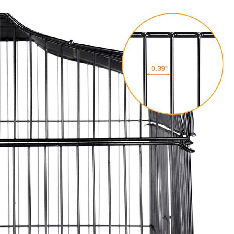 Topeakmart Metal Bird Cage with Stand, Black, 64", Open Top Animals & Pet Supplies > Pet Supplies > Bird Supplies > Bird Cage Accessories Topeakmart   