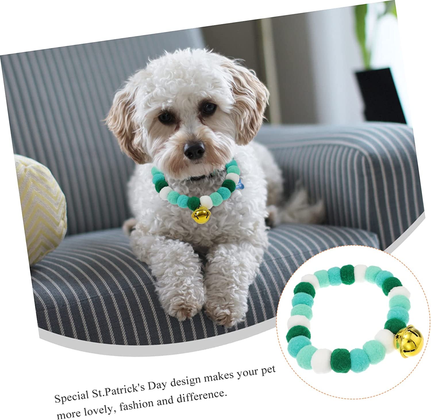 NOLITOY 1Pc Male Boys Patricks L Costume Shamrock Green - Spring Creative Tie Holiday St Collarsl Ties Cm Puppies Day Cloth and Kitten Decoration Small Necklace Collar Lucky Dogs Festival Animals & Pet Supplies > Pet Supplies > Dog Supplies > Dog Apparel NOLITOY   