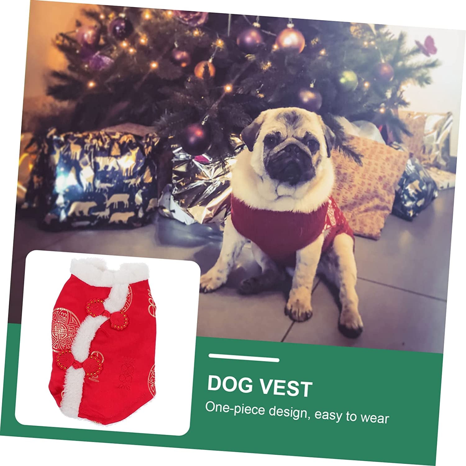 GLSTOY 1Pc Pet Suit Cotton Coat Sweatshirt Sets for Women Winter Vest Women'S Vests for Winter Dynasty Pet Dress Winter Puppy Vest New Year Dog Outfit Dog Costume Pet Clothes Miss Animals & Pet Supplies > Pet Supplies > Dog Supplies > Dog Apparel GLSTOY   