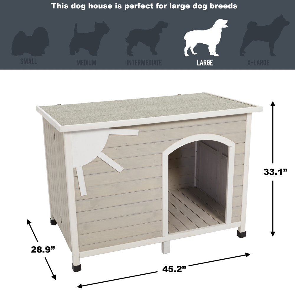 Eillo Folding Outdoor Wood Dog House, No Tools Required for Assembly | Dog House Ideal for Large Dog Breeds Animals & Pet Supplies > Pet Supplies > Dog Supplies > Dog Houses Mid-west Metal Products Co Inc   