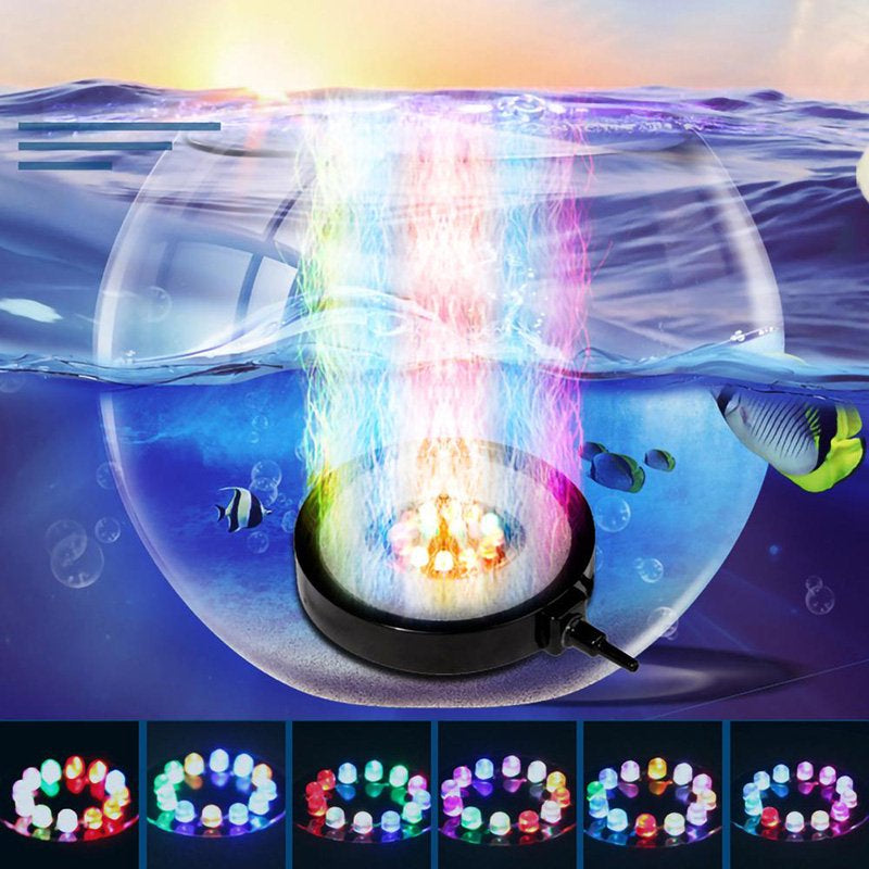 Underwater RGB Fish Tank Lamp Air Curtain Bubble Light 6 Color Changing LED Submersible Aquarium Decorate Light Waterproof Super Bright Animals & Pet Supplies > Pet Supplies > Fish Supplies > Aquarium Lighting Kohree   