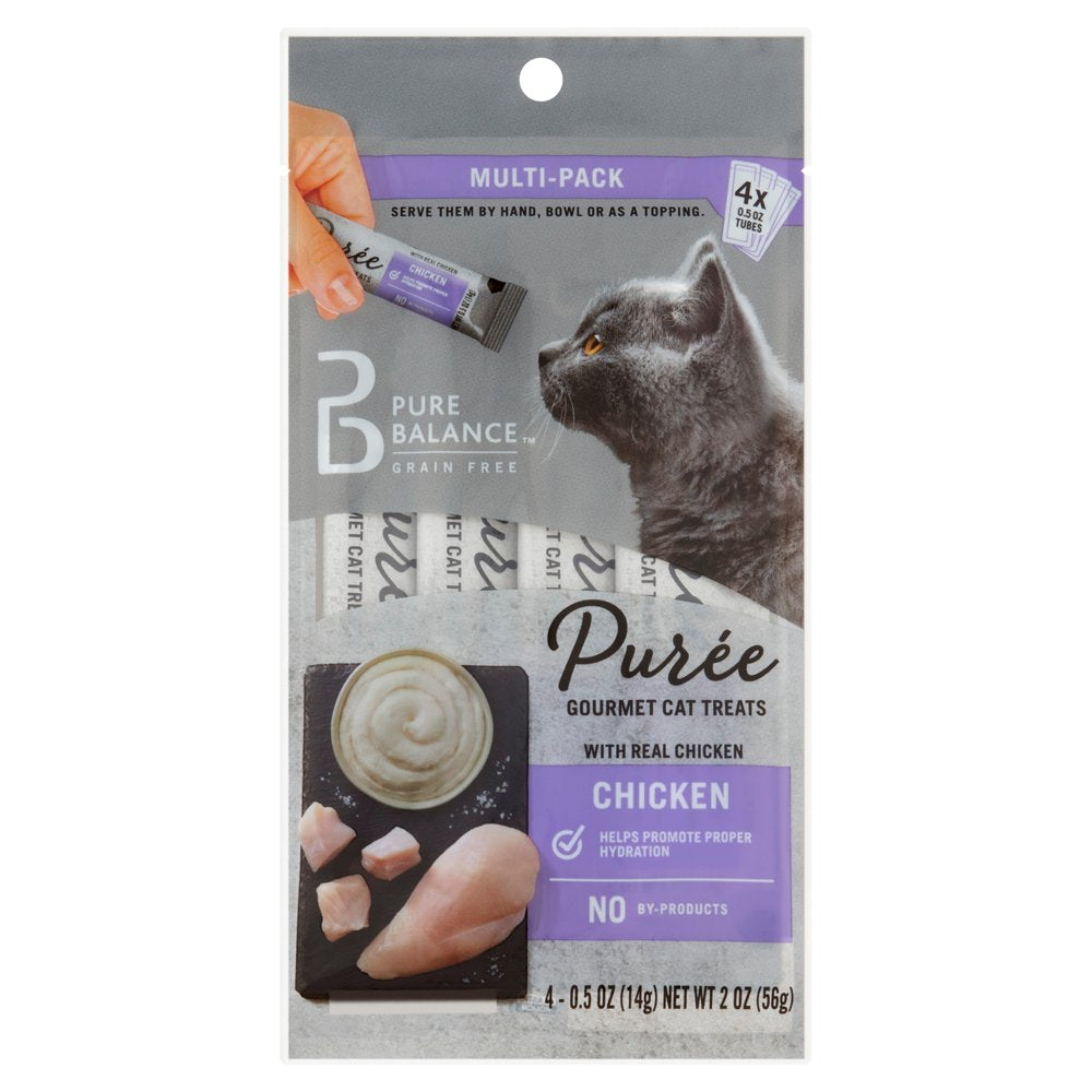 Pure Balance Puree Gourmet Cat Treats with Real Chicken, 0.5 Oz, 4 Count Animals & Pet Supplies > Pet Supplies > Cat Supplies > Cat Treats Wal-Mart Stores, Inc.   