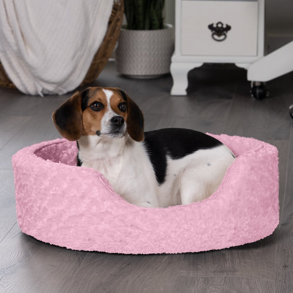 Furhaven | Oval Ultra Plush Pet Bed for Dogs & Cats, Strawberry, Medium Animals & Pet Supplies > Pet Supplies > Cat Supplies > Cat Beds FurHaven Pet   