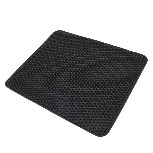 Cat Litter Pad, Cat Litter Mat Less Waste anti Slip Easy for Cat Litter Box Black Animals & Pet Supplies > Pet Supplies > Cat Supplies > Cat Litter Box Mats Fyydes Black  