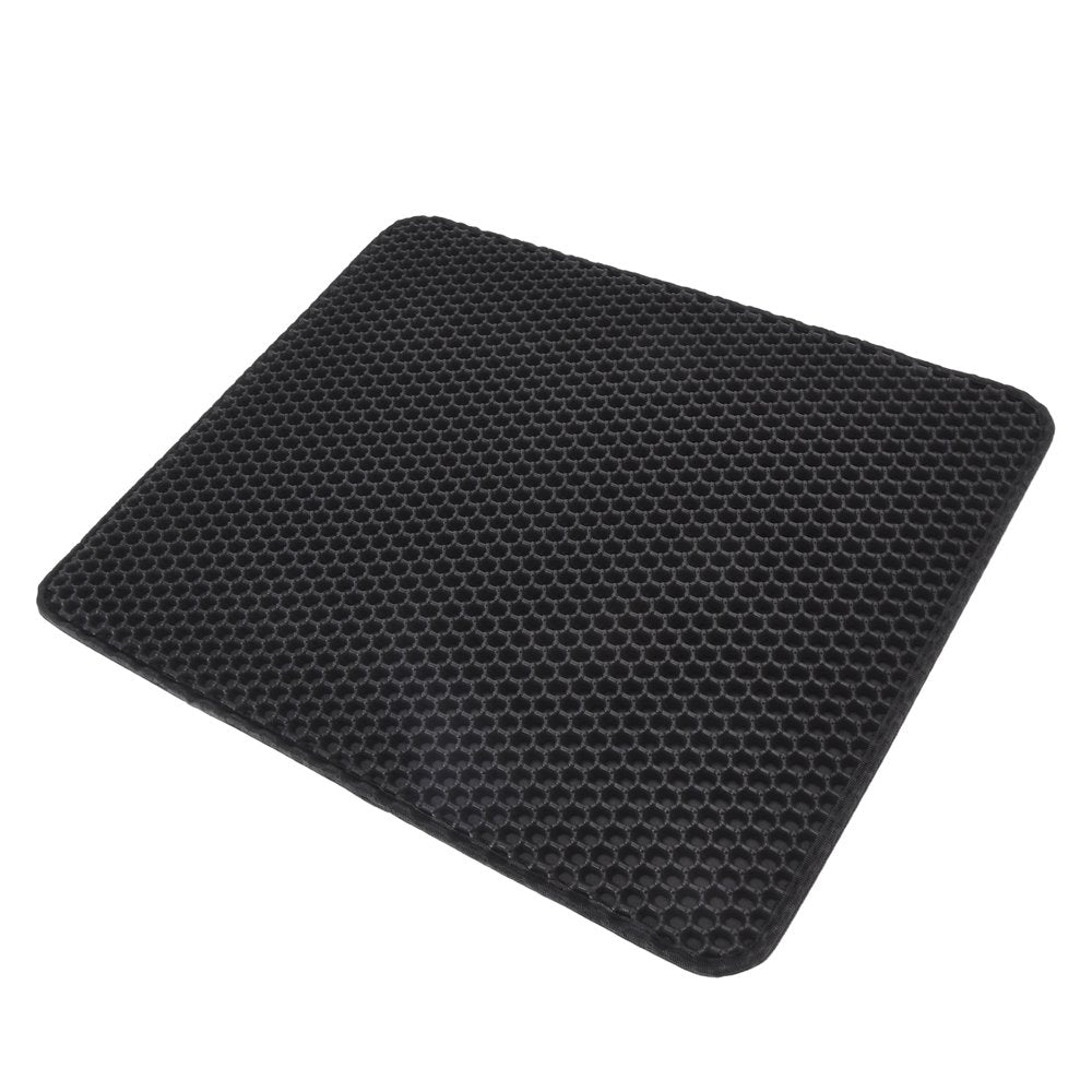 Cat Litter Pad, Less Waste Cat Litter Mat for Cat Litter Box Black Animals & Pet Supplies > Pet Supplies > Cat Supplies > Cat Litter Box Mats Knifun   