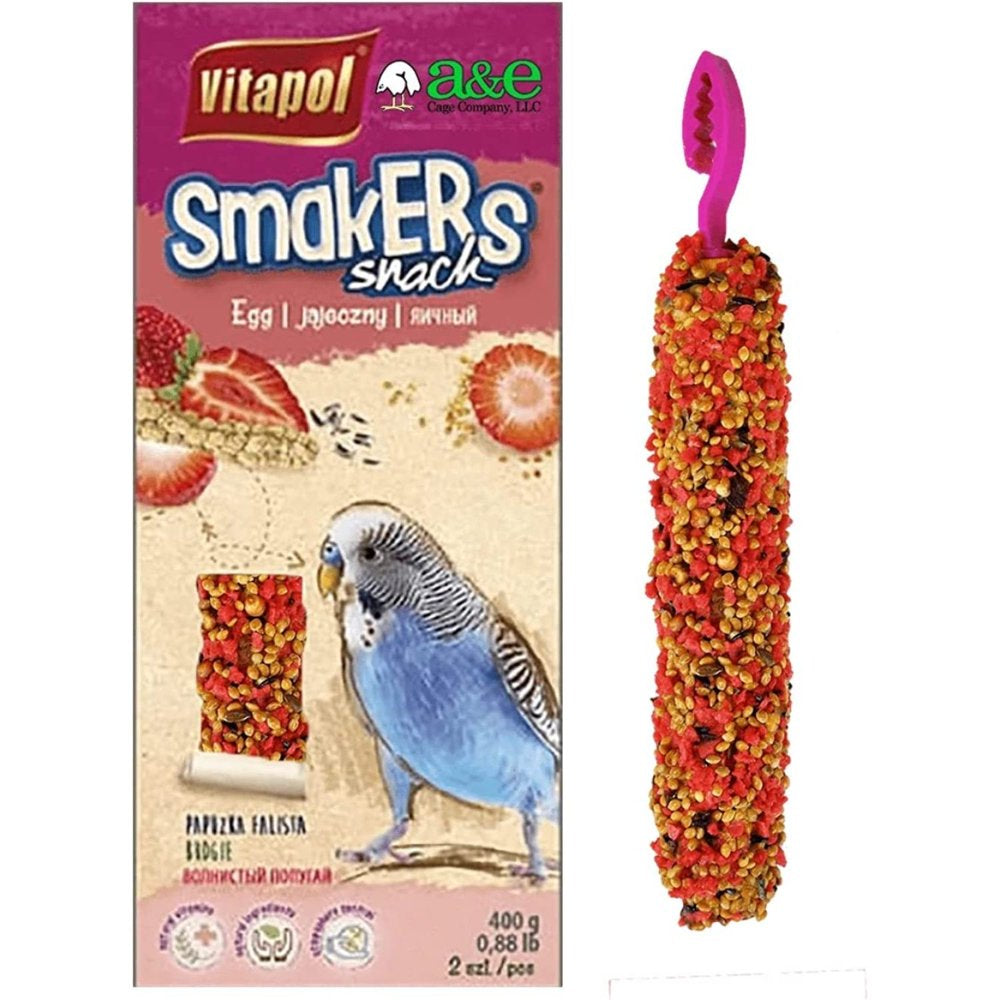 Bilot Smakers Parakeet Strawberry Treat Sticks, 2 Smakers Parakeet Treat Sticks Animals & Pet Supplies > Pet Supplies > Bird Supplies > Bird Treats Bilot   