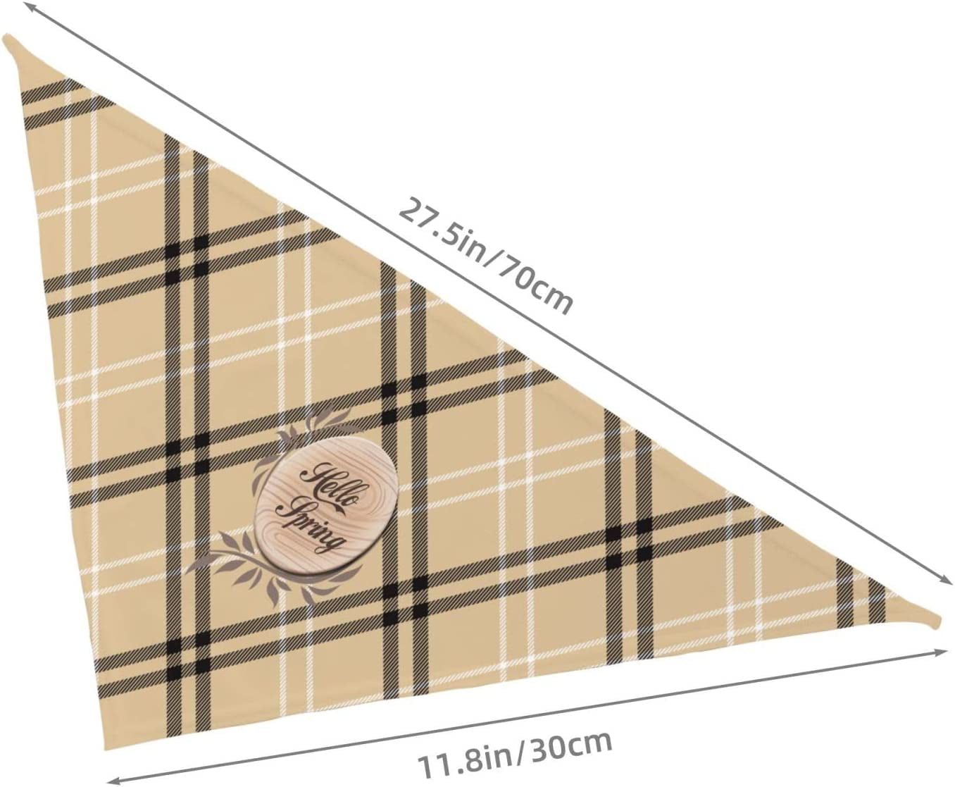 Hello Spring Wood Sign in Pet Decorative Triangle Scarf Pet Neckerchief Suitable for Dogs, Cats, Pets Breathable, Anti-Fouling Suitable for Dressing up Pets Animals & Pet Supplies > Pet Supplies > Dog Supplies > Dog Apparel OLYGLO   
