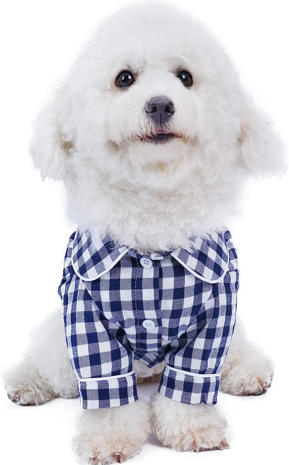 Knuffelen Dog Shirt Cotton Plaid Pajamas Puppy Clothes for Small Dogs Cats Stylish Pet Pjs Sleepwear Soft Breathable Pink S Animals & Pet Supplies > Pet Supplies > Dog Supplies > Dog Apparel Knuffelen Navy XX-Large 