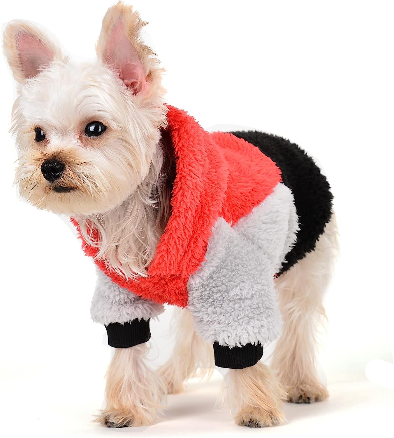 Small Dog Sweater,Fleece Dog Hoodie Sweater for Small Dog, Warm Fluffy Dog Winter Clothes for Chihuahua Yorkie,Teacup Dog, Pet Coat Doggie Sweatshirt,Cat Apparel Outfit (Small, Blue) Animals & Pet Supplies > Pet Supplies > Dog Supplies > Dog Apparel Yikeyo Red Black Large 