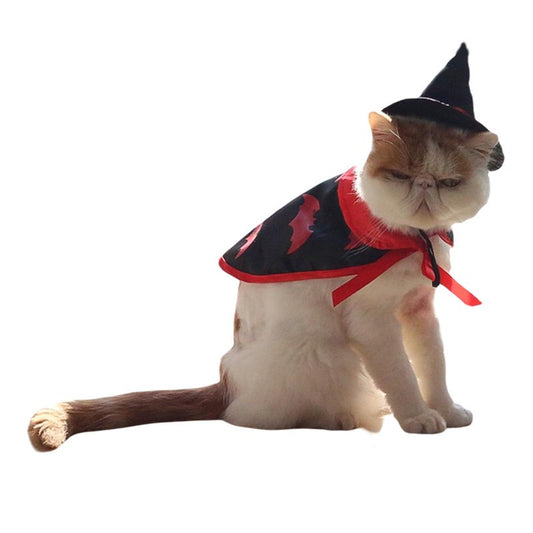 Halloween Cat Pet Wizard Costume, Pets Costume Apparel for Kitten Puppy for Halloween Animals & Pet Supplies > Pet Supplies > Cat Supplies > Cat Apparel Aetomce style 2  