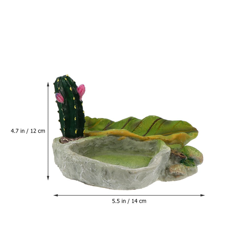 Reptile Dish Bowl Tank Feeder Pet Gecko Resin Food Amphibians Mealworms Worm Water Drinking Tortoise Decor Pets Feeding Animals & Pet Supplies > Pet Supplies > Reptile & Amphibian Supplies > Reptile & Amphibian Food HOMEMAXS   