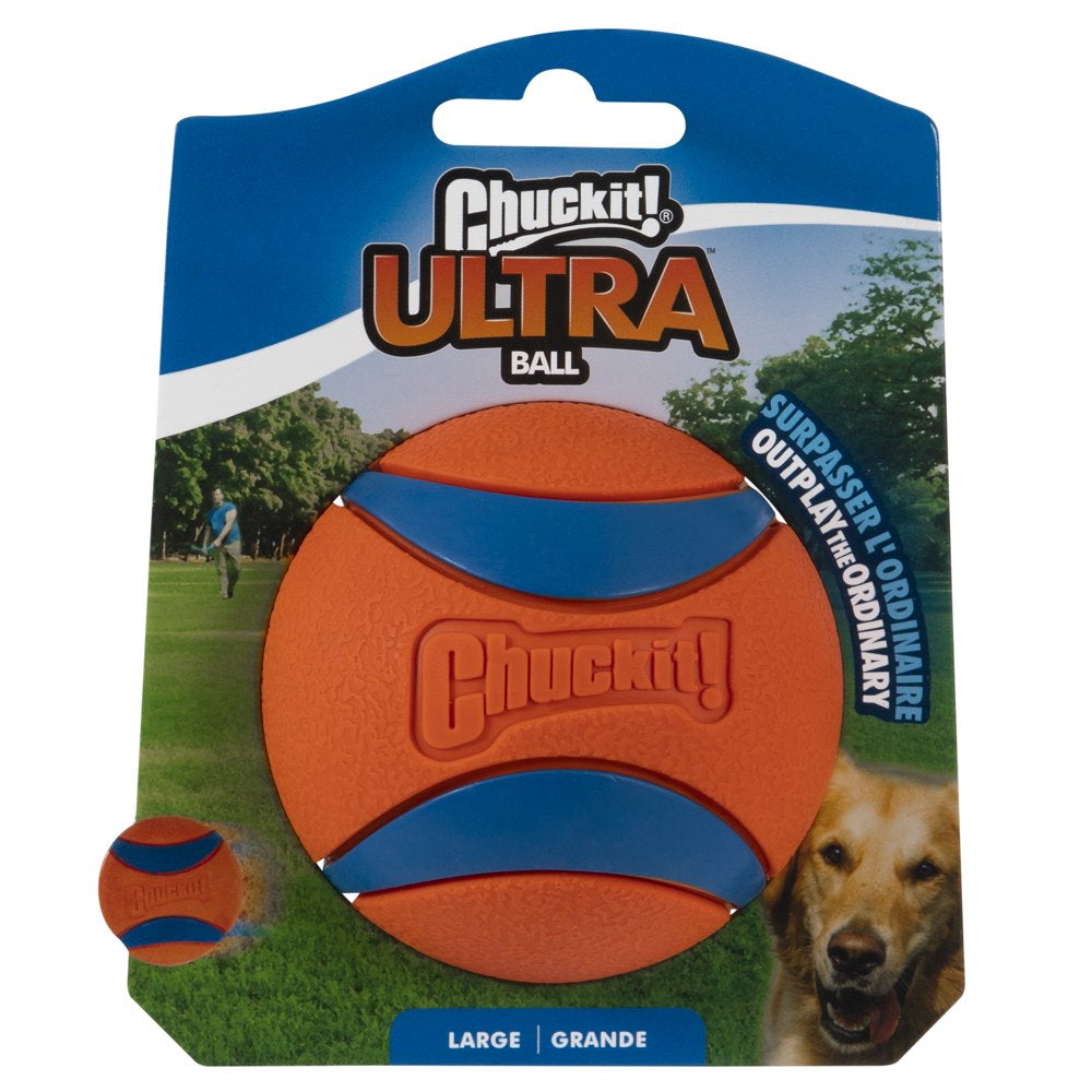 Chuckit! Ultra Ball Natural Rubber Dog Toy, Large Animals & Pet Supplies > Pet Supplies > Dog Supplies > Dog Toys Doskocil Manufacturing Co Inc   