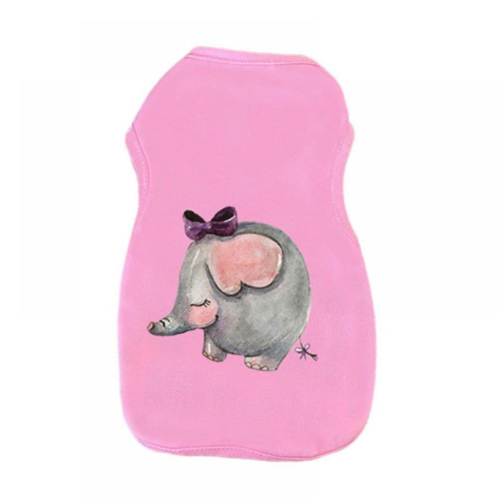 Printed Puppy Dog Shirts Breathable Dog Apparel Soft Puppy Sweatshirt Pet Daily Shirt Colorful Pet Clothing for Dogs and Cats Animals & Pet Supplies > Pet Supplies > Dog Supplies > Dog Apparel Sunmark L Pink 