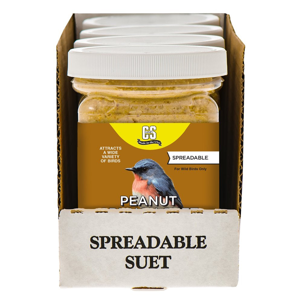 C&S Peanut Crunch Flavored Spreadable Suet, 1.31 Lb., Wild Bird Food Animals & Pet Supplies > Pet Supplies > Bird Supplies > Bird Food C&S Products Company   