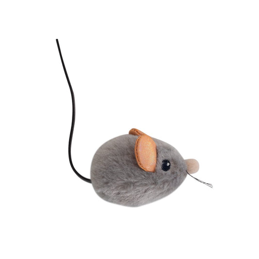 Petstages Squeak Squeak Mouse Plush Cat Toy, Gray, One-Size