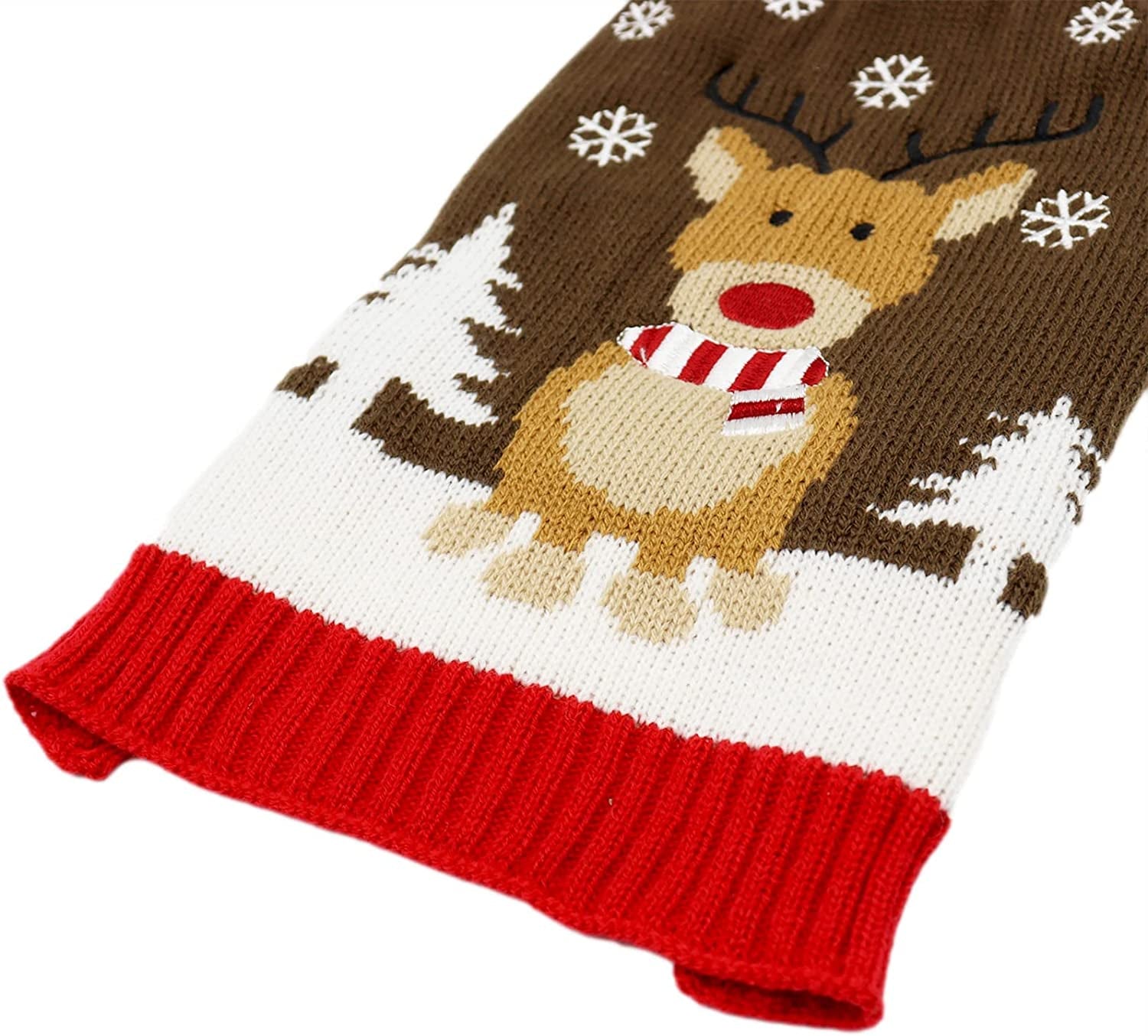 PETCARE Dog Christmas Sweater Costume Cute Ugly Funny Brown Reindeer Christmas Sweater for Dogs Cats Clothes Warm Fall Winter Holiday Pullover Outfits Vest for Small Medium Large Dogs Puppy Xmas,M Animals & Pet Supplies > Pet Supplies > Dog Supplies > Dog Apparel PETCARE   