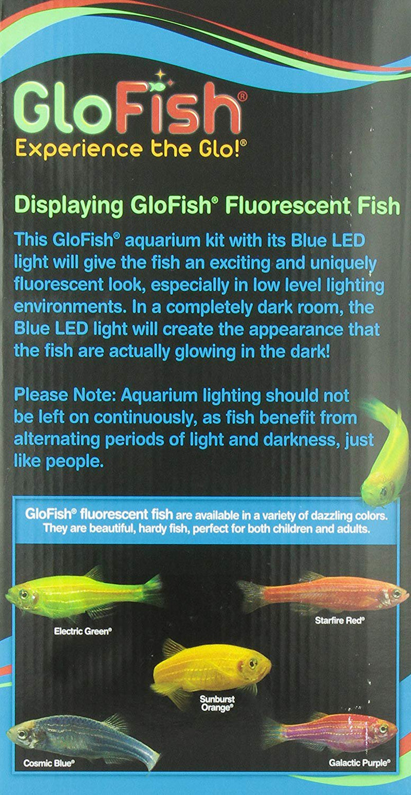 Glofish Half-Moon Bubbling Aquarium Kit 3 Gallons, with Blue LED Bubbler Animals & Pet Supplies > Pet Supplies > Fish Supplies > Aquarium Lighting Spectrum Brands   