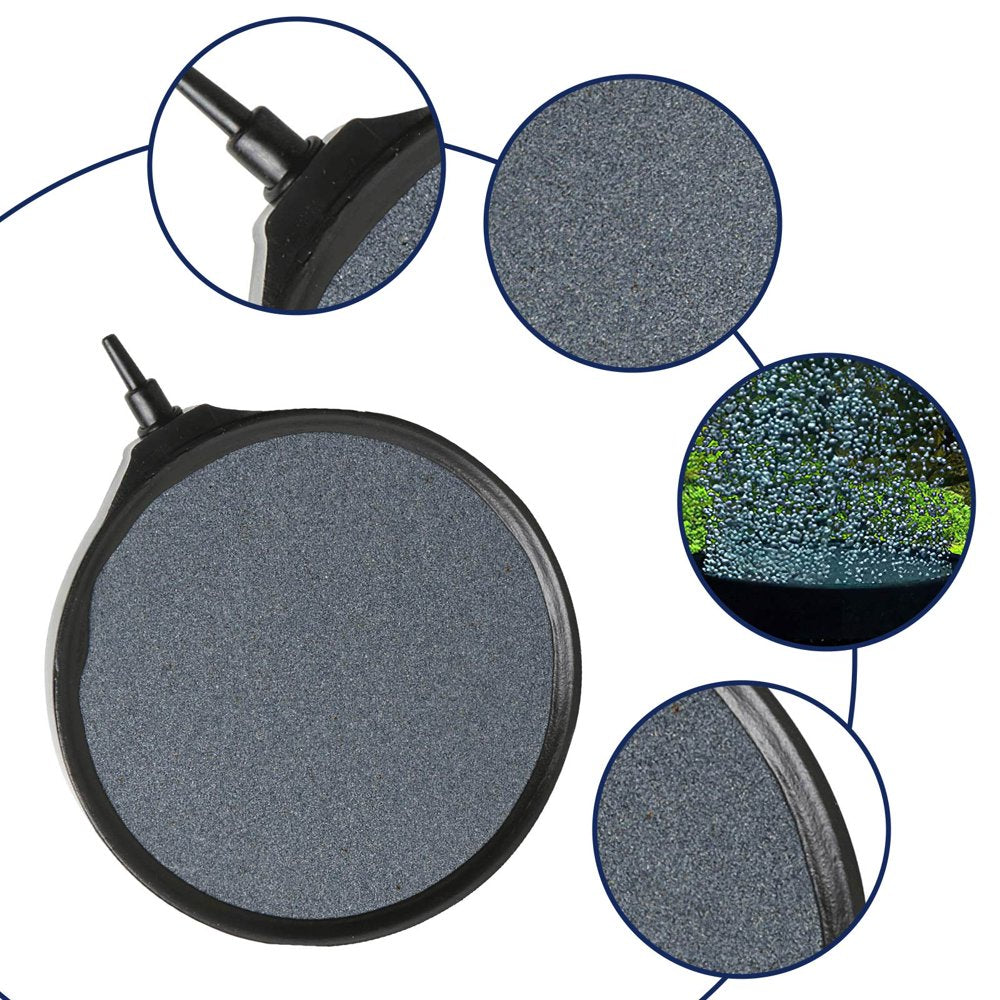 Functional Air Stone Disc Silent Bubble Diffuser Light Fish Tank Bubbler Air Stone Portable Air Stone Kit