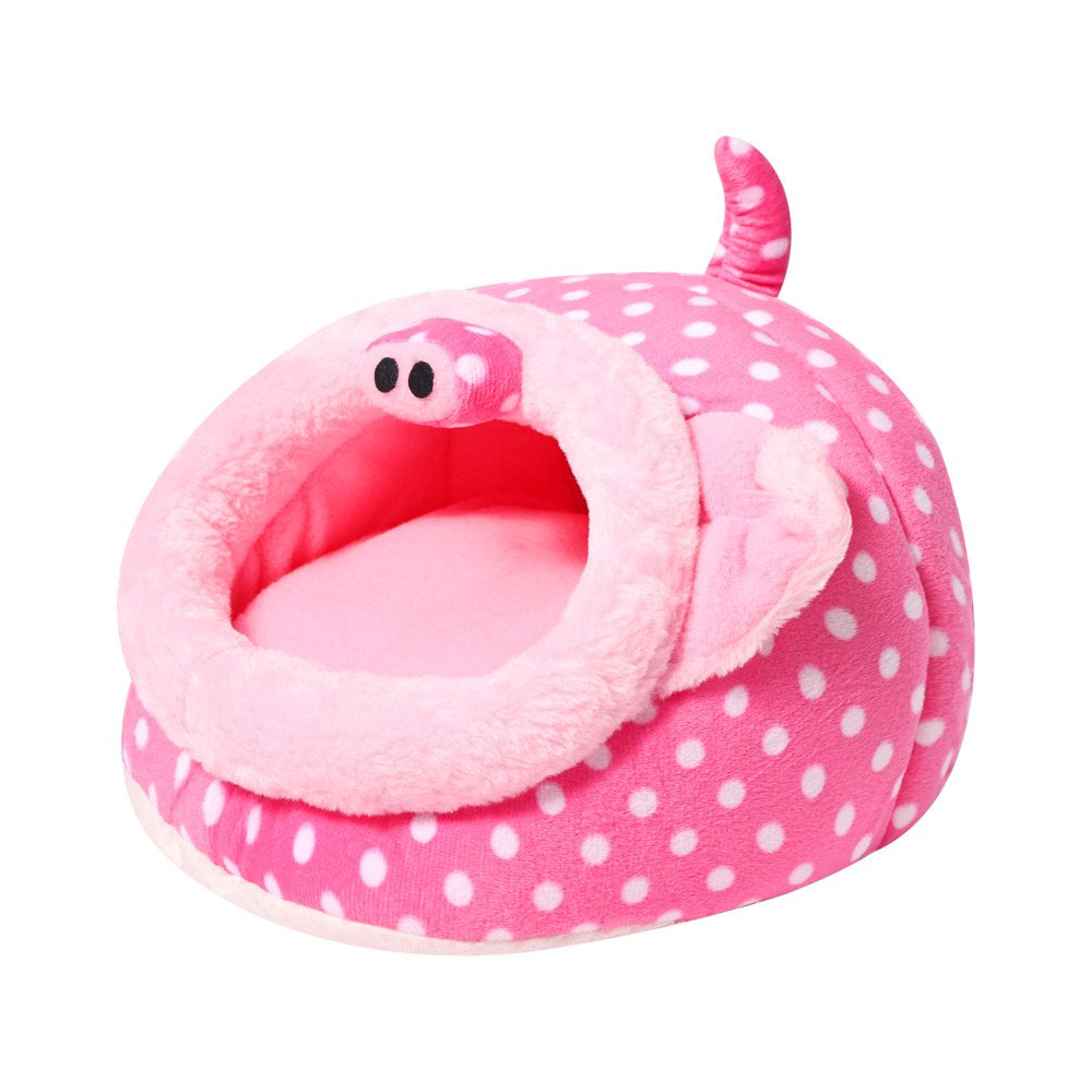 Pet Nest, Cute Cartoon Animal Shape Small Pet Bed Cage Accessories Habitat Nest for Hamster Hedgehog Guinea Pig Animals & Pet Supplies > Pet Supplies > Small Animal Supplies > Small Animal Habitats & Cages Fiomva   