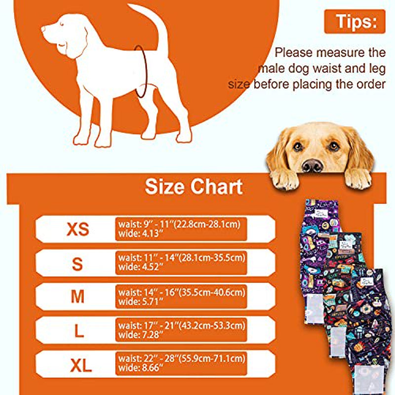 Flying Paws Male Dog Diapers Washable Male Dog Wraps Belly Band(Pack of 3), Reusable Doggie Diapers, Durable Puppy Diapers High Absorbing (Department Store, Large(17'' - 21'')) Animals & Pet Supplies > Pet Supplies > Dog Supplies > Dog Diaper Pads & Liners Flying Paws   