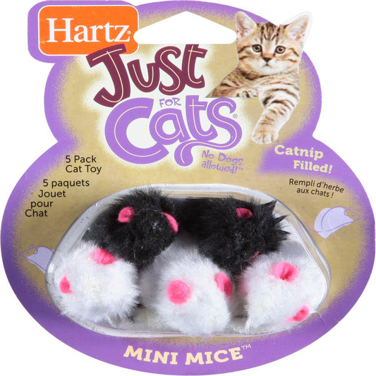 Hartz Just for Cats Mini Mice Cat Toy, Catnip Filled, 5 Ct Animals & Pet Supplies > Pet Supplies > Cat Supplies > Cat Toys The Hartz Mountain Corporation   