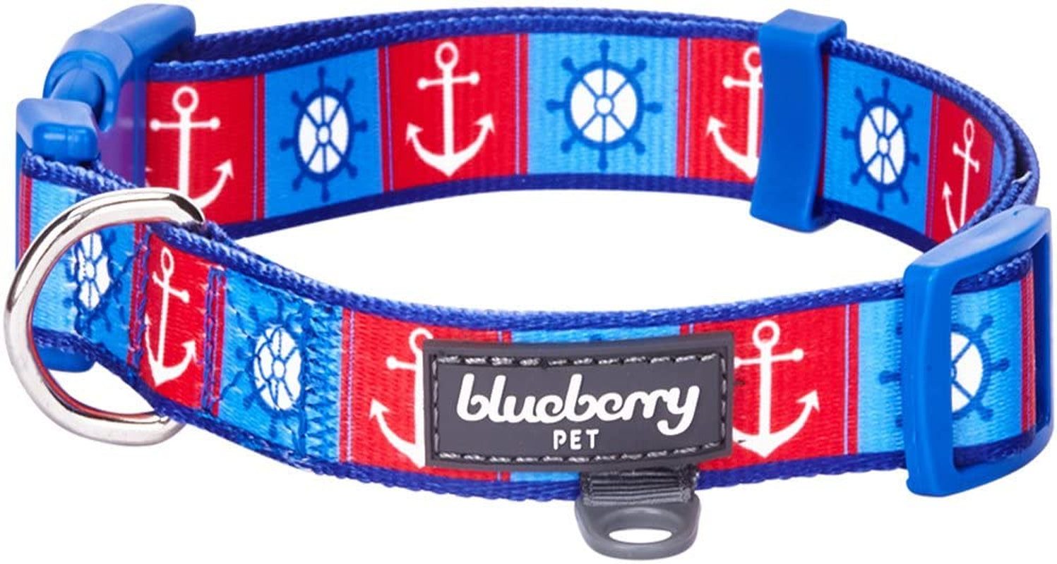 Blueberry Pet 4 Patterns Blue Hue Scottish Plaid Style Adjustable Tie Dog Collar, Small, Neck 12"-16" Animals & Pet Supplies > Pet Supplies > Dog Supplies > Dog Apparel Blueberry Pet Ocean Harbor Large 