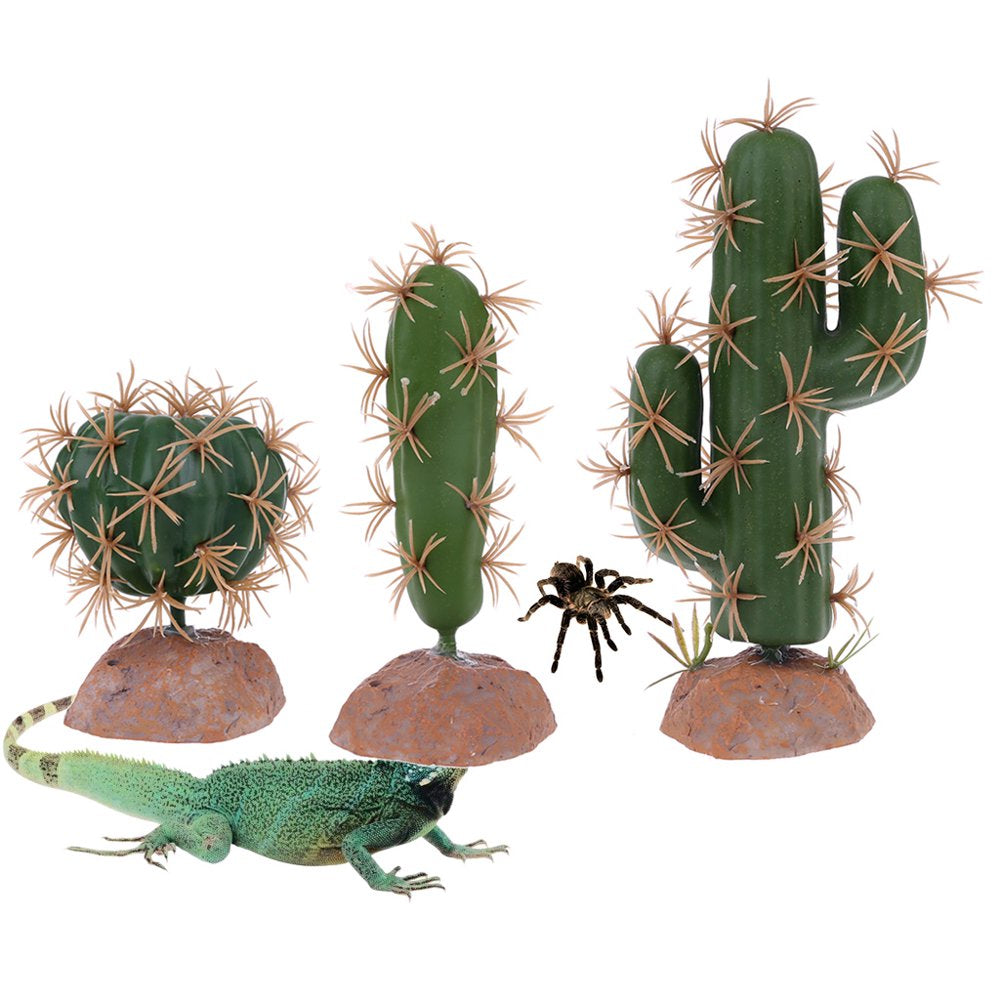 Artificial Reptile Plants for Climbing Lifelike Terrarium Plastic Cactus Bendable Vines Amphibian Habitat Ornaments