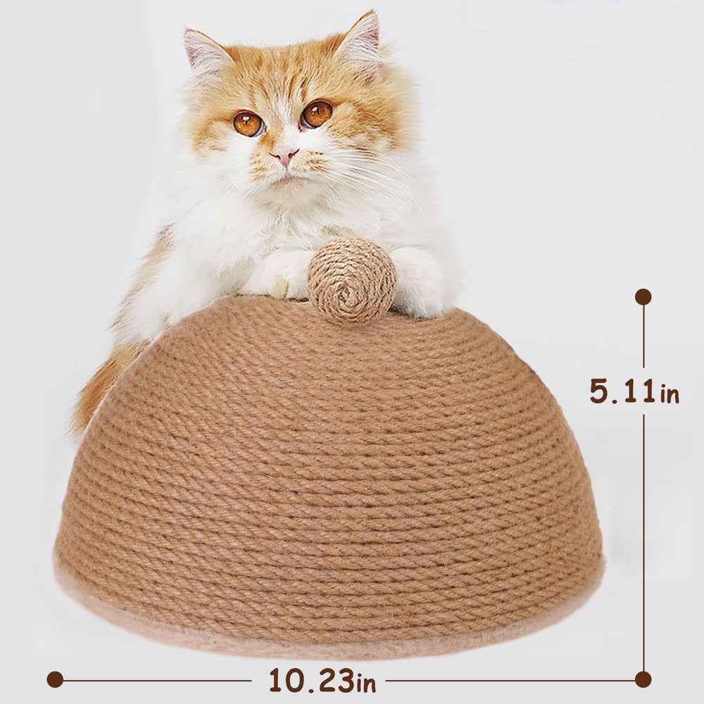PUMYPOREITY Cat Scratcher Toy Ball, Natural Sisal Cat Scratching Toy, Cat Catches Toy with Sounding Ball, Interactive Cat Toys for Small Medium Cats Animals & Pet Supplies > Pet Supplies > Cat Supplies > Cat Toys PUMYPOREITY   
