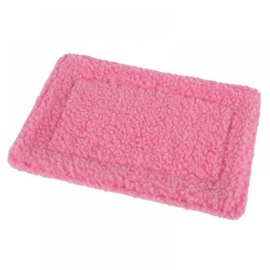 Small Animal Blanket Mat Hamster Rabbit Cat Kitten House Pad Quilt Double Sided Fleece Warm Nest Bedding Cover Pet Accessories Animals & Pet Supplies > Pet Supplies > Small Animal Supplies > Small Animal Bedding 742088768 Pink  