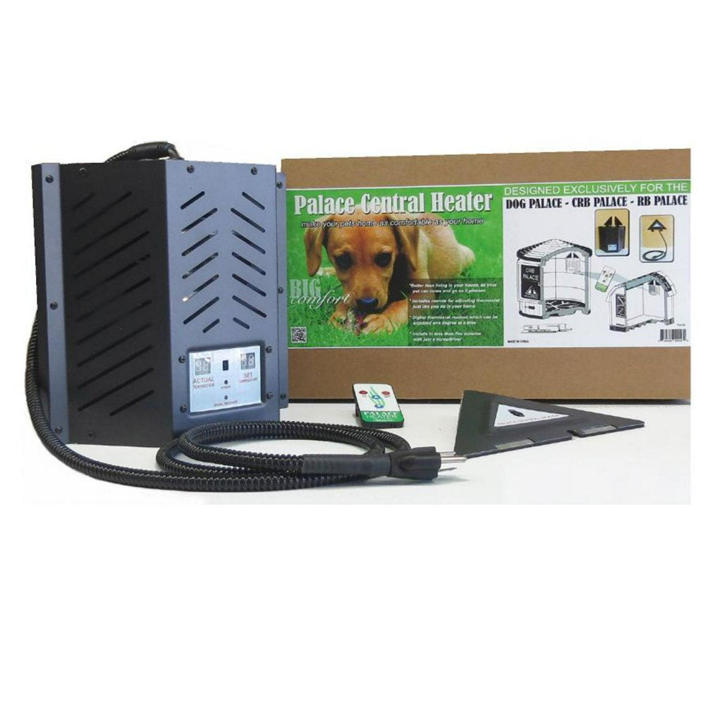 Dog Palace Palace Dog House Central Heater with Digital Thermostat and Remote Animals & Pet Supplies > Pet Supplies > Dog Supplies > Dog Houses Dog Palace   