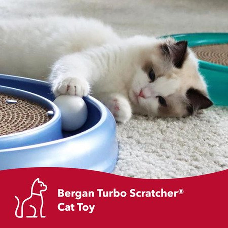 Coastal Pet Turbo Scratcher Cat Toy - Cardboard Cat Scratcher Pad with Cat Toy Ball Track and Catnip (1 Pack) Animals & Pet Supplies > Pet Supplies > Cat Supplies > Cat Toys Coastal Pet Products   