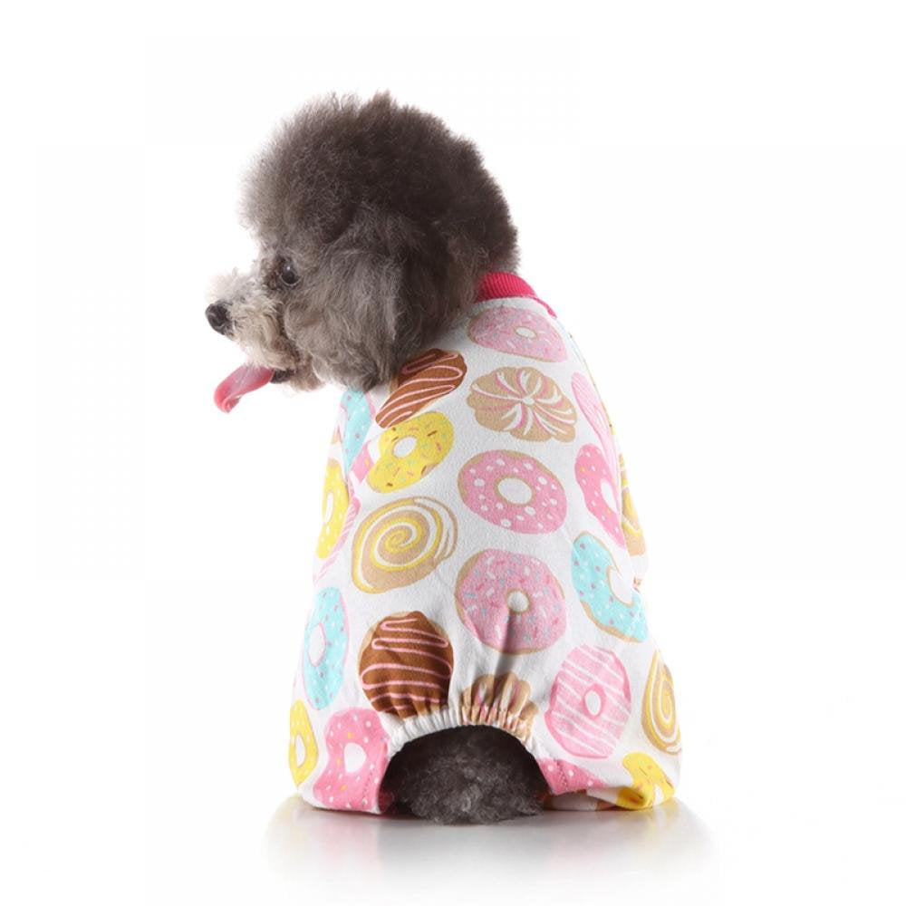 Pet Dogs Soft Cotton Pajamas Pjs Cartoon Homewear Puppy Apparel Jumpsuit Cotton Romper Sleepwear Animals & Pet Supplies > Pet Supplies > Dog Supplies > Dog Apparel Naturalour   