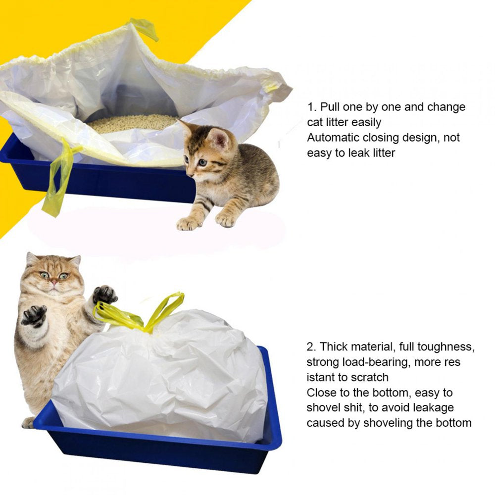 Cat Litter Liners Cat Litter Pan Liners Cat Litter Box Liner Cat Litter Bag Pet Cleaning Supplies Cat Litter Liners Thickening Drawstring Pet Pan Liners Hygienic Durable Pet Animals & Pet Supplies > Pet Supplies > Cat Supplies > Cat Litter Box Liners Ecoyyzn   