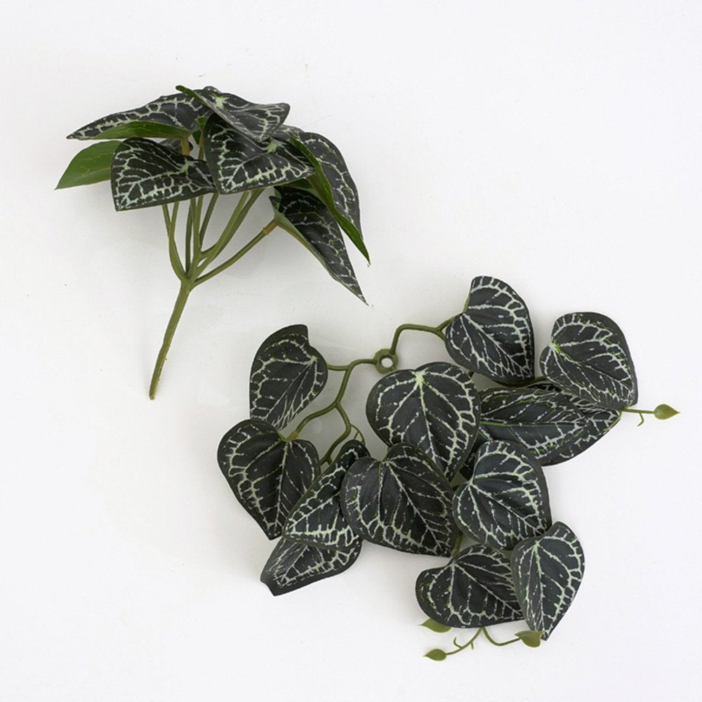 GENEMA Reptile Leave Tropical Plants Amphibian Habitat Accessories Tank Terrarium Decor Simulation Lifelike 3D Printed Leaves Animals & Pet Supplies > Pet Supplies > Small Animal Supplies > Small Animal Habitat Accessories Genema   