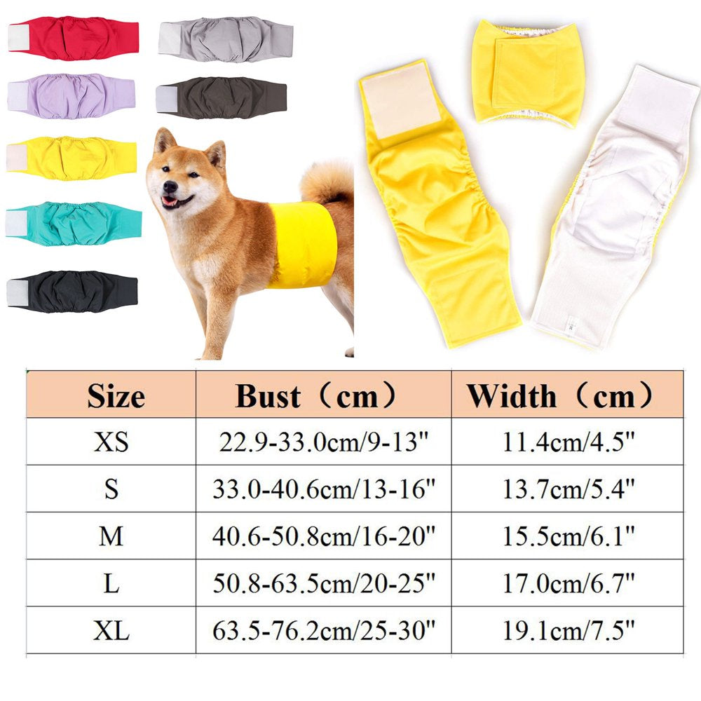 WANYNG Dog Diapers for Male Dogs 1 PC Washable Super Absorbent Puppy Belly Bands Reusable Pet Nappies Comfortable Wraps Doggy Sanitary Pants for Small Medium Large Dogs Animals & Pet Supplies > Pet Supplies > Dog Supplies > Dog Diaper Pads & Liners WANYNG   