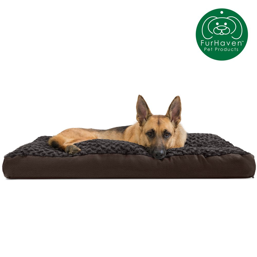 Furhaven Pet Products | Deluxe Plush Pillow Pet Bed for Dogs & Cats, Chocolate, Large Animals & Pet Supplies > Pet Supplies > Cat Supplies > Cat Beds FurHaven Pet XL Chocolate 