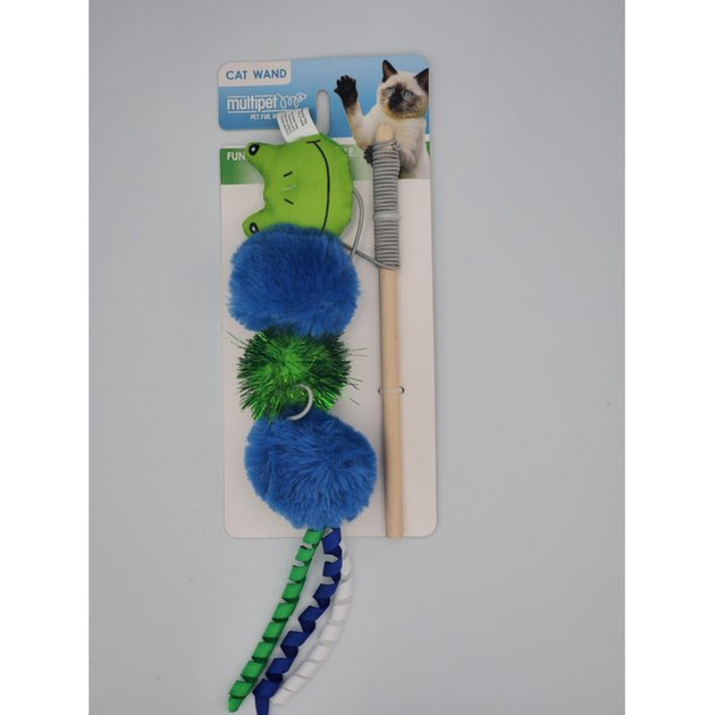 Multipet Wand Cat Toy Pig with Ribbon Animals & Pet Supplies > Pet Supplies > Cat Supplies > Cat Toys Multipet Blue  