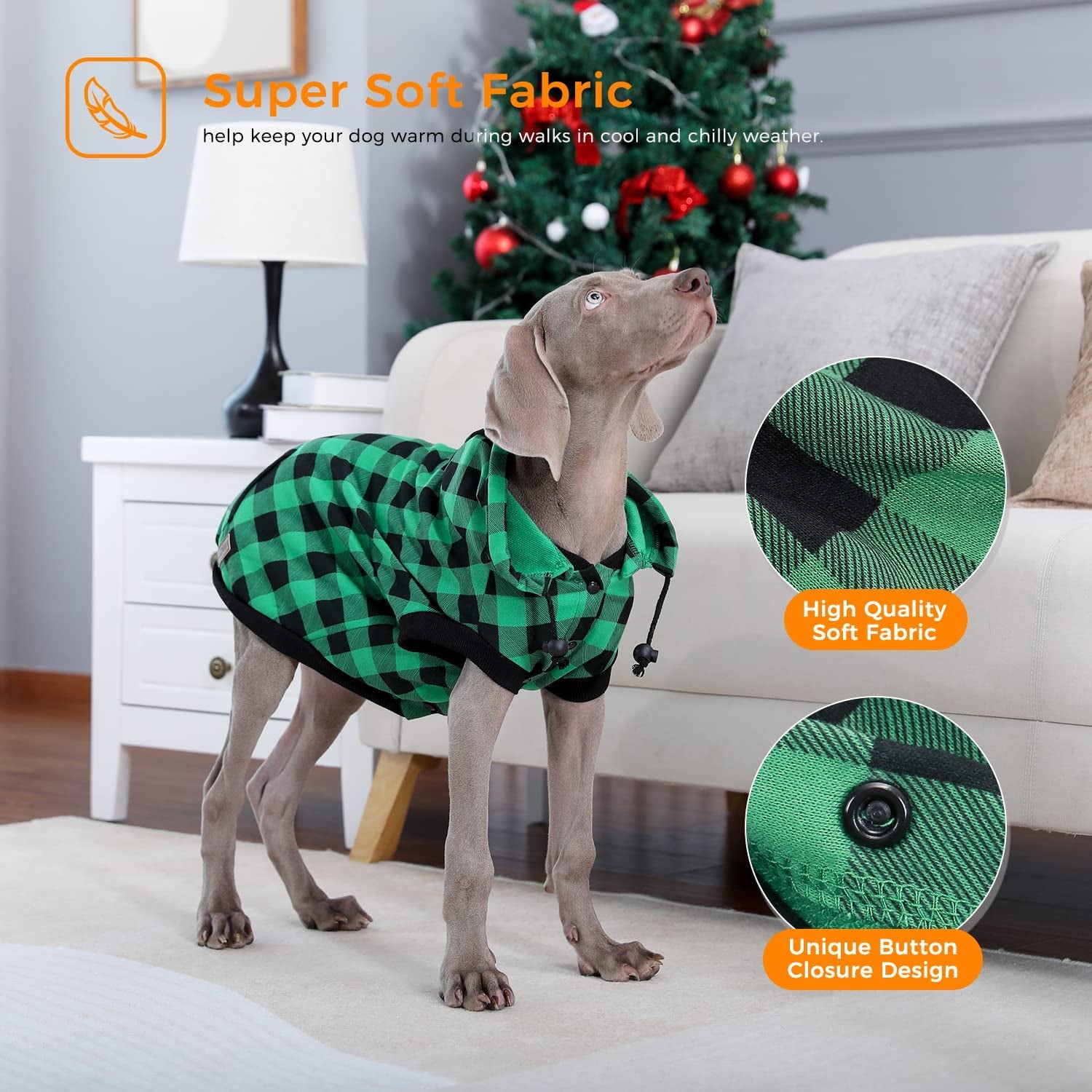 PAWZ Road Dog Coat Plaid Dog Sweater British Style Dog Vest Windproof Dog Jacket Dog Winter Clothes for Small Medium Large Dogs from Size S to 3Xlarge-Green Plaid S Animals & Pet Supplies > Pet Supplies > Dog Supplies > Dog Apparel PAWZ Road   